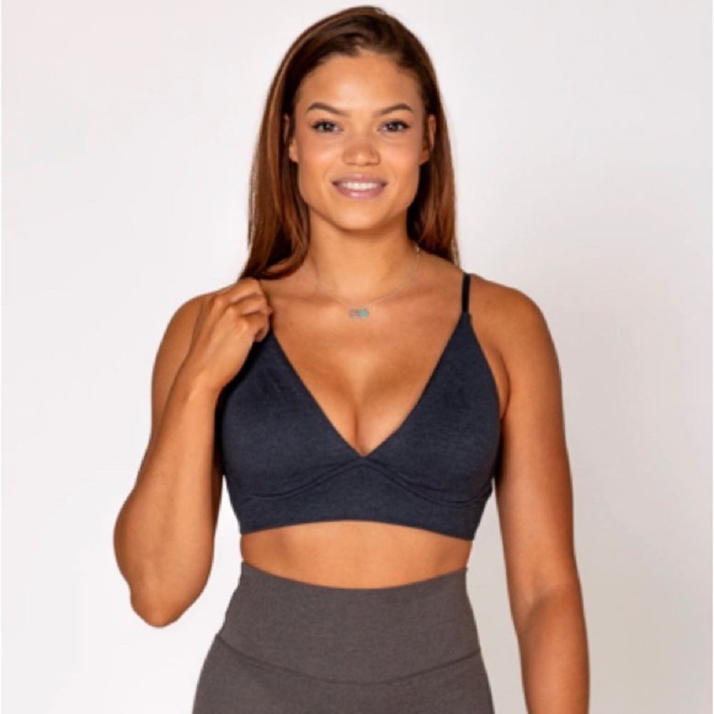 New- P’tula triangle bare bralette, navy, size medium